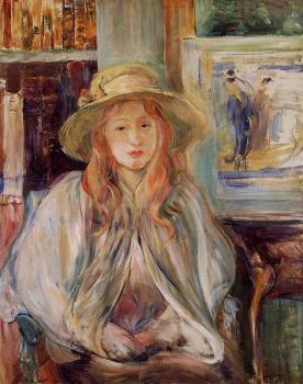 貝爾特 摩裡索特 Girl in a Straw Hat